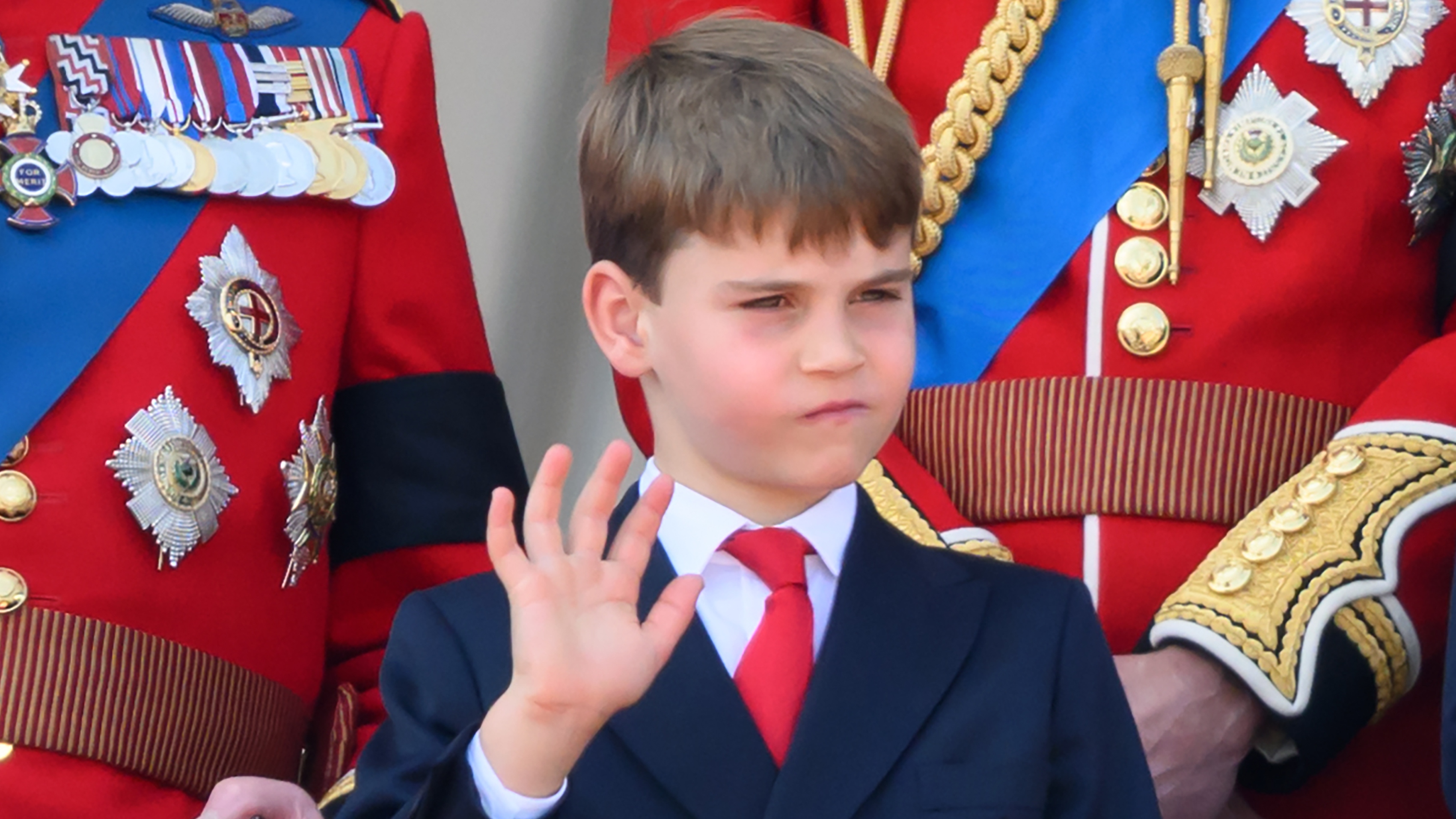 Prince Louis of Wales on the balcony of Buckingham Palace during Trooping The Colour 2025 on June 14, 2025