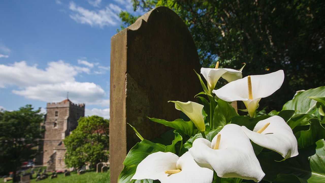 Gravestone in churchyard