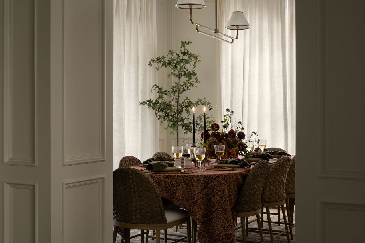 A winter dining room