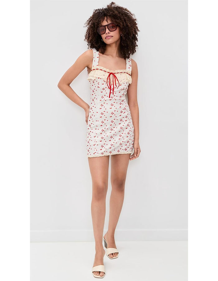 Bailey Rose Women's Floral Mini Dress, Cream, S