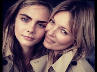 Cara Delevingne Kate Moss Burberry campaign