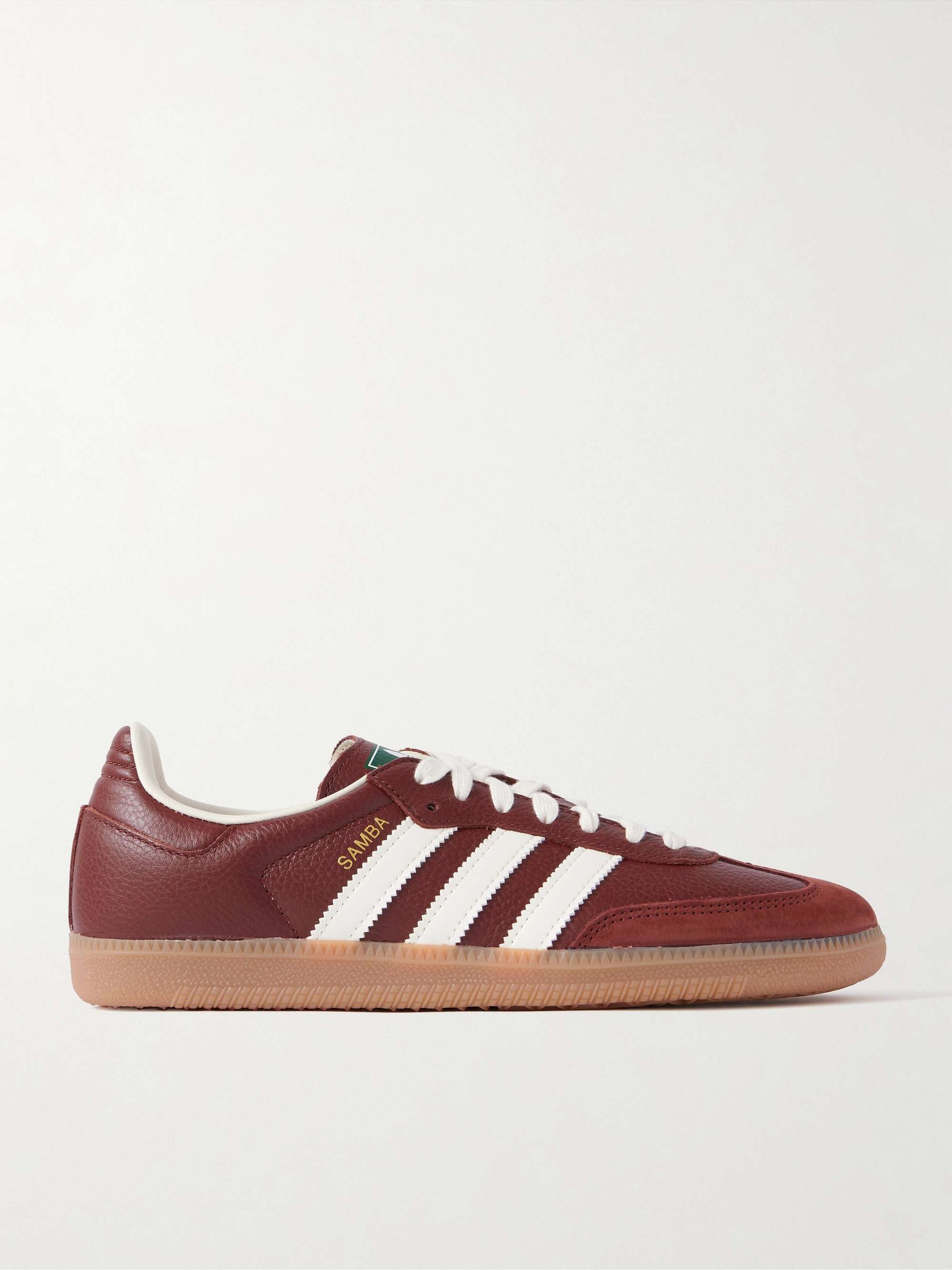 Samba Og Suede-Trimmed Leather Sneakers