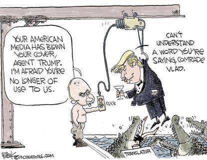 Political cartoon U.S. Trump Putin Russia collusion