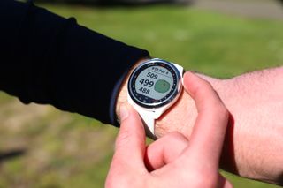 Player using GPS watch