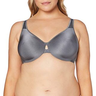 Lilyette by Bali Women's Plunge Into Comfort Keyhole Minimizer Bra, Silver Lining, 40dd