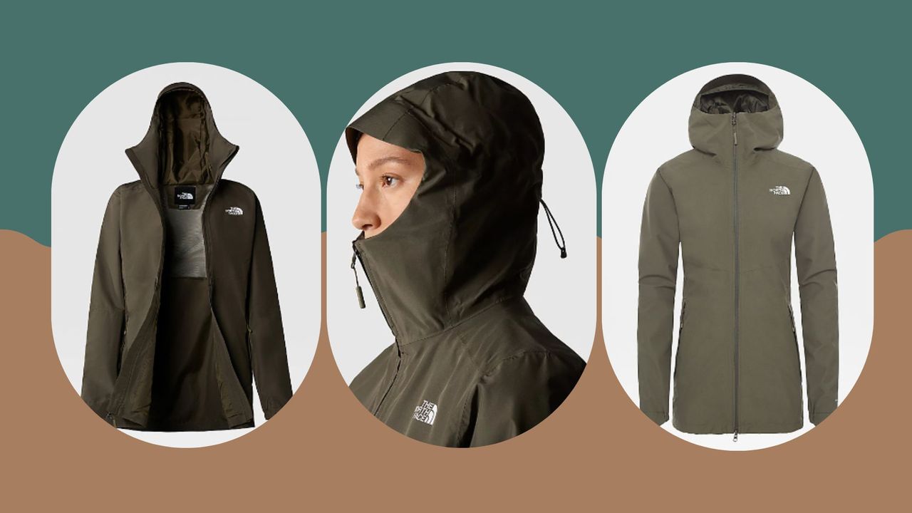 North Face jacket from three angles