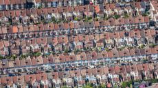 Aerial photograph of terraced housing in Southville, south west Bristol