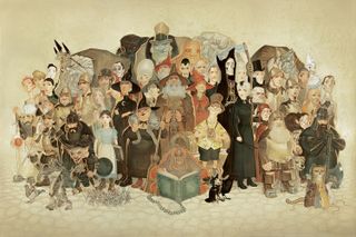 “I painted this in 2014. It’s a large-scale piece, acrylic on canvas, and features over 70 Discworld characters. It’s for the Terry Pratchett Hisworld exhibition, at the Salisbury Museum.”