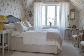 bedroom In a Swedish traditional summer home on an island