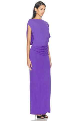 Hollins Asymmetric Cape Gown