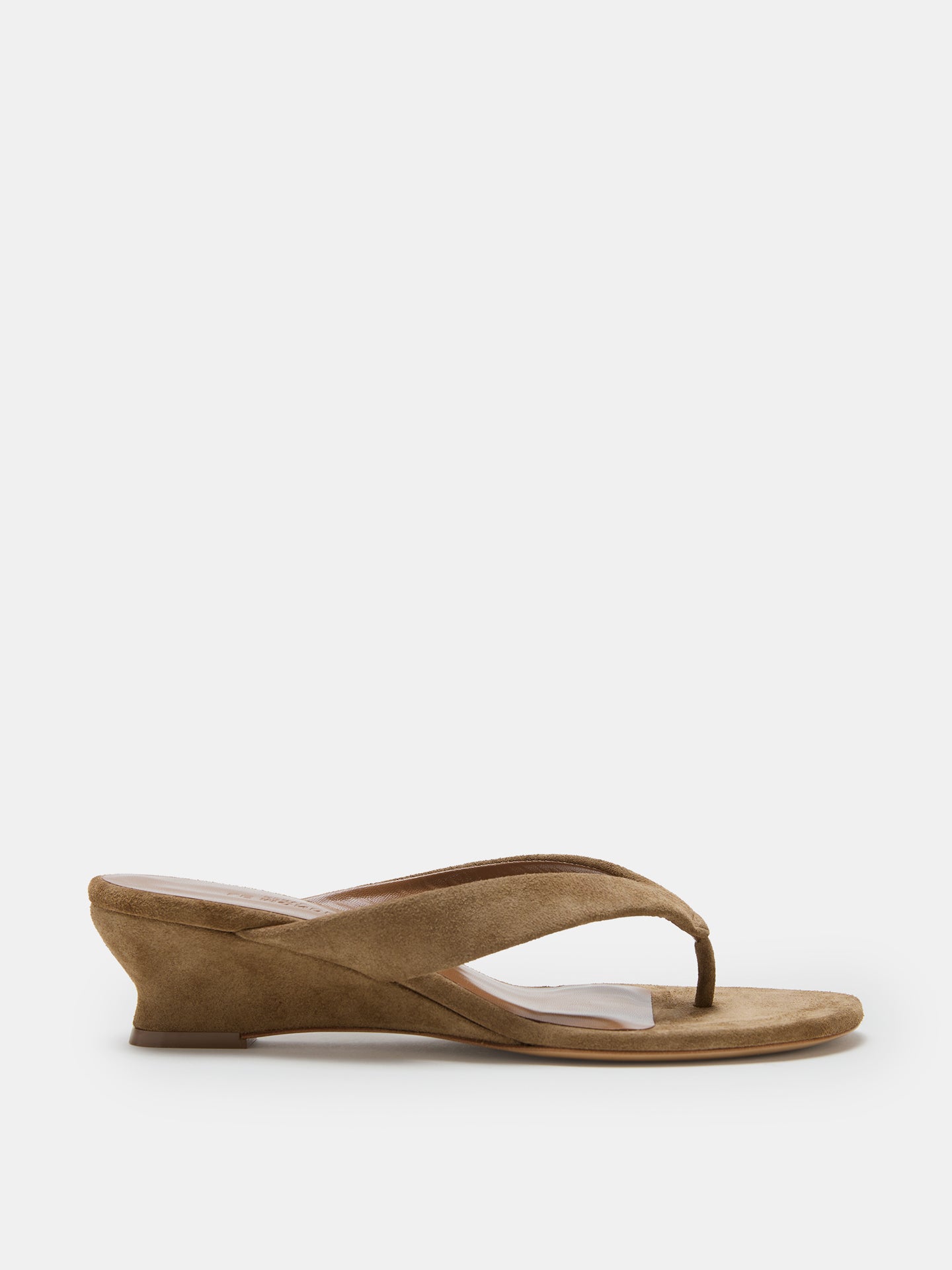 Micro Wedge Thong / Taupe Suede