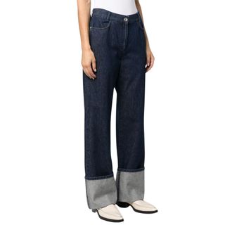 Patrizia Pepe turn-up high-waisted jeans