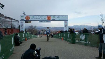 Yannick Eckmann led the junior men's race from start to finish.