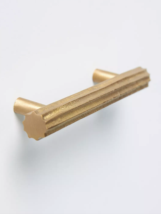 textured brass long door handle