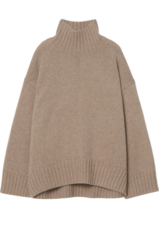 COS Chunky Pure Cashmere Turtleneck Sweater