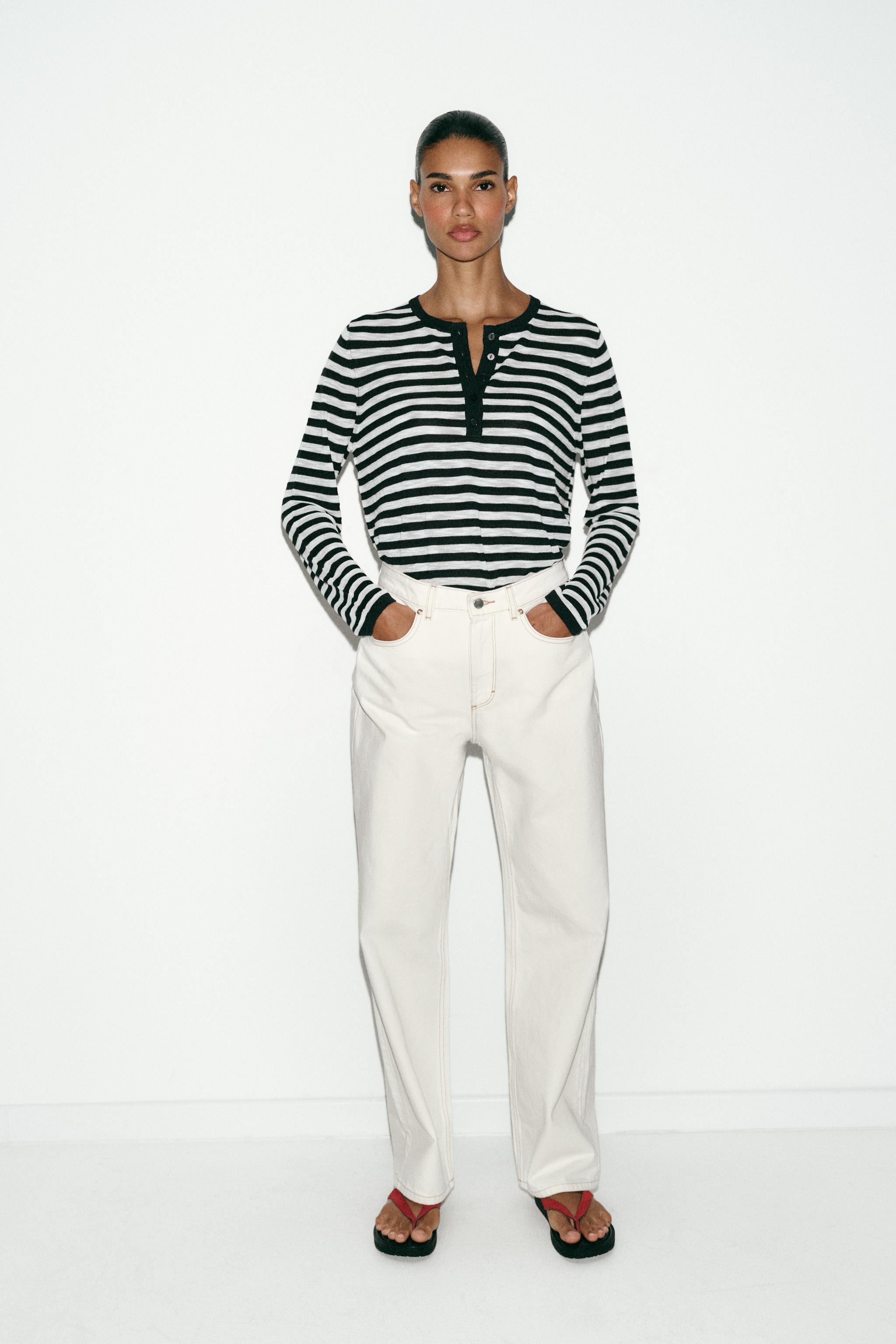 Zara, Z1975 High Waist Straight Long Length Jeans