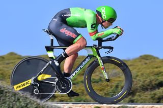 Ryan Mullen enjoyed some time in the hot seat early on in the Volta ao Algarve's third stage.