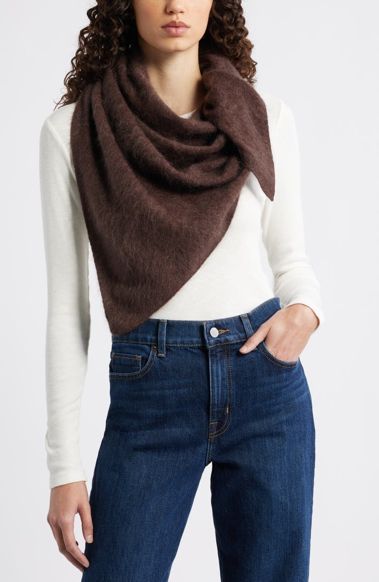 Brushed Cashmere Triangle Scarf