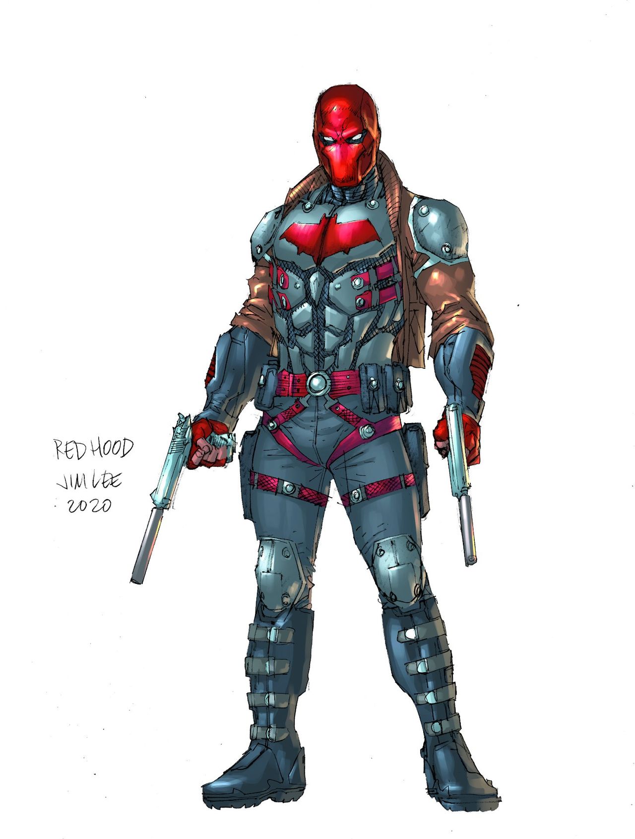 Gotham Knights Red Hood character design by Jim Lee