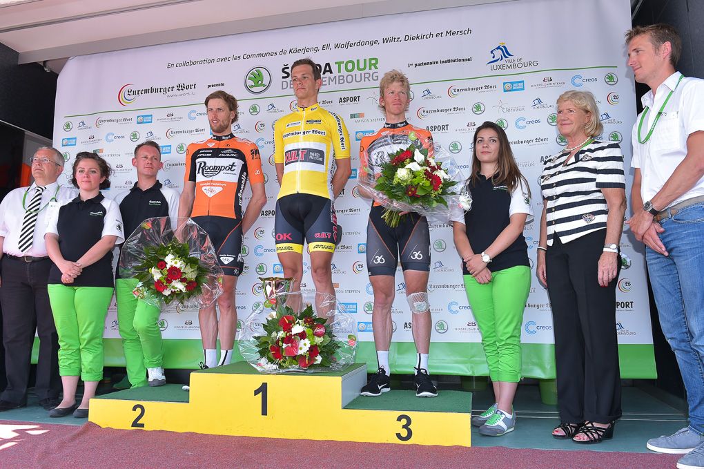 The final podium in Luxembourg.