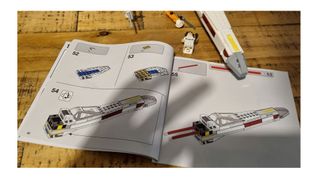 Lego Star Wars X-Wing review: Image shows the instruction manual.