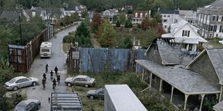 Alexandria from above in The Walking Dead.