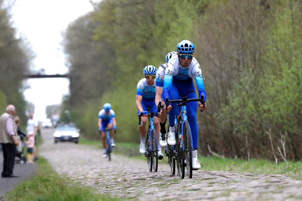 ROUBAIX FRANCE APRIL 14 Jack Bauer of New Zealand and Team Bikeexchange Jayco trains at Troue dArenberg cobblestones sector during the 119th ParisRoubaix 2022 Training ParisRoubaix WorldTour on April 14 2022 in Roubaix France Photo by Bas CzerwinskiGetty Images