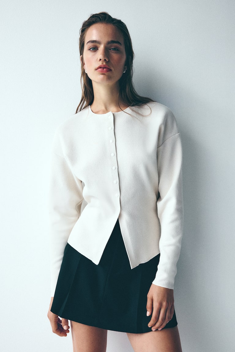Textured-Knit Cardigan