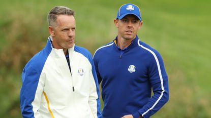 Luke Donald and Rory McIlroy at the 2021 Ryder Cup