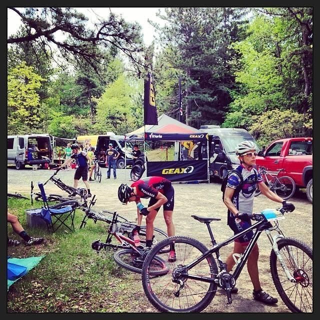 The aid station was much more chill than during other stages
