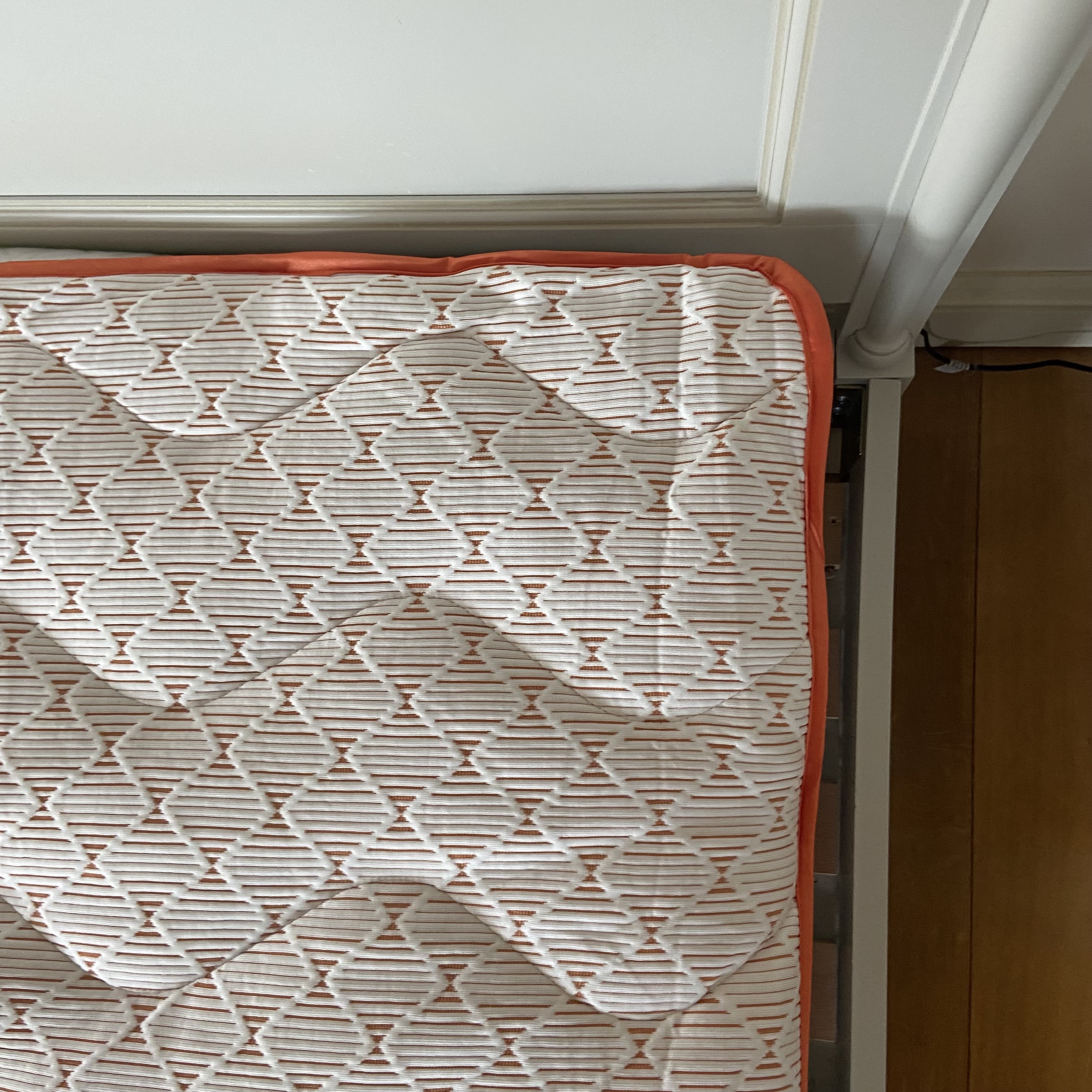 The Silentnight Restore Cooling Copper Topper being tested at home on a bed