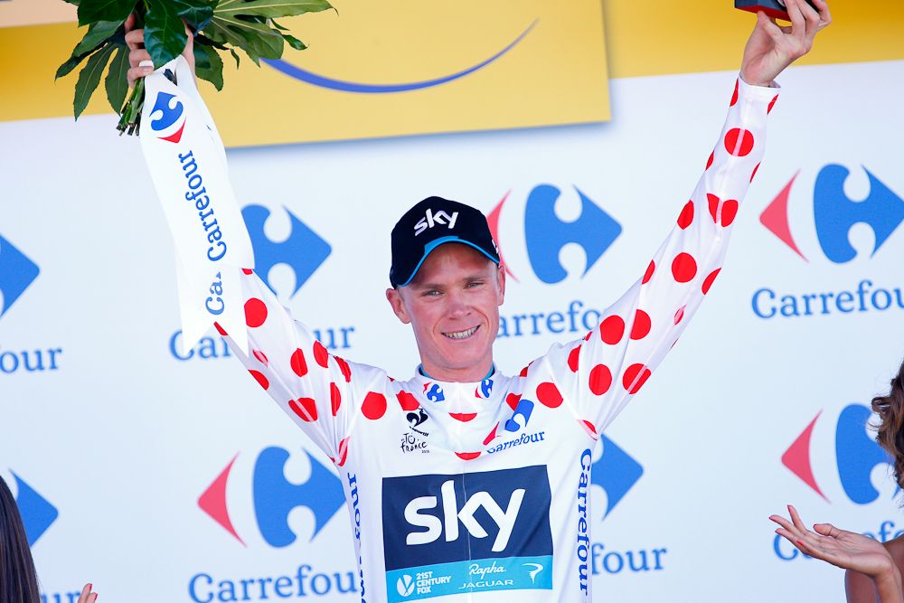 Chris Froome earhed polka dots with his performance.