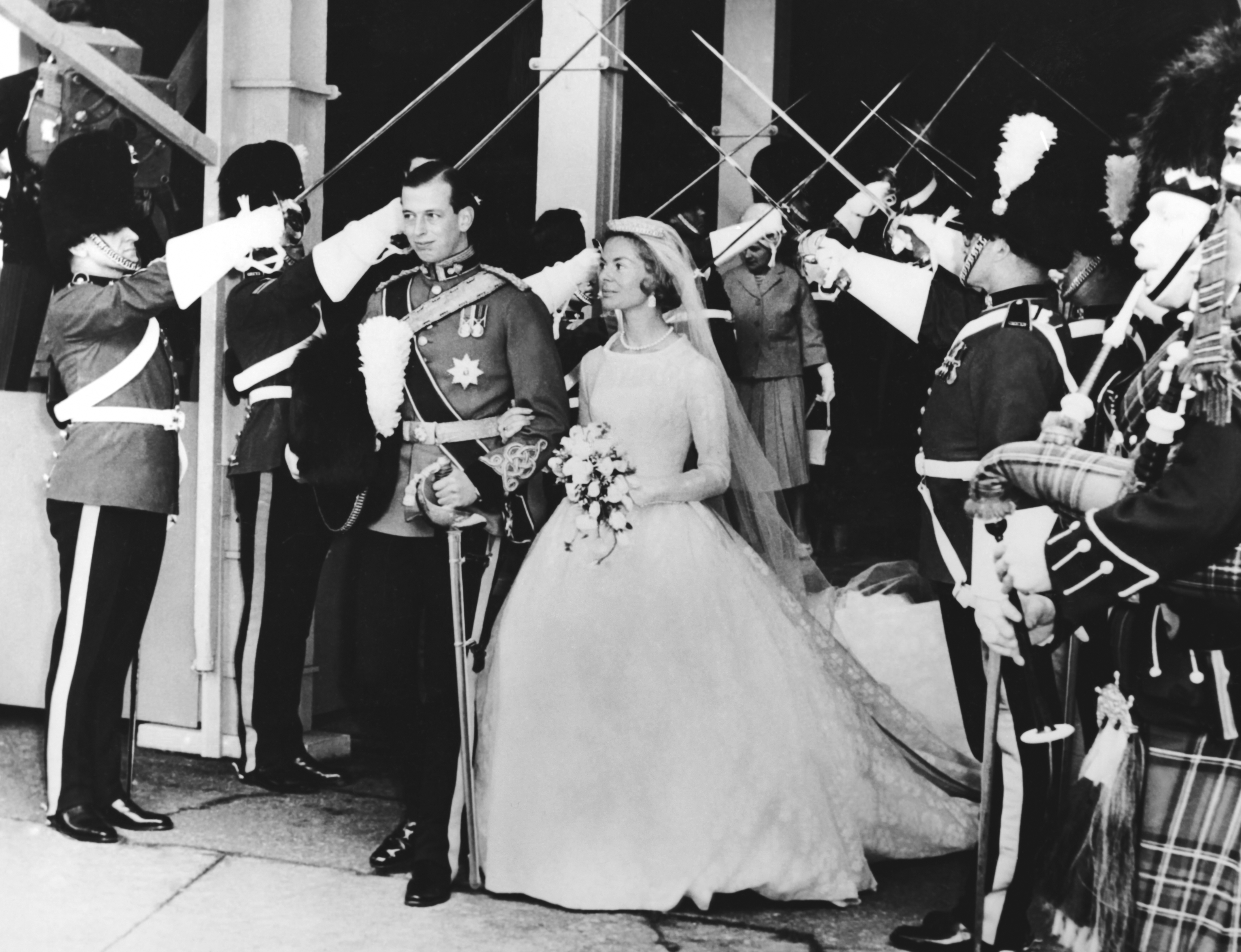 The Duchess of Kent on her wedding day
