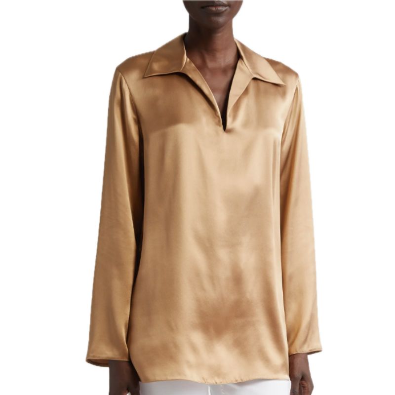 Lafayette 148 New York, Silk Charmeuse Popover Top