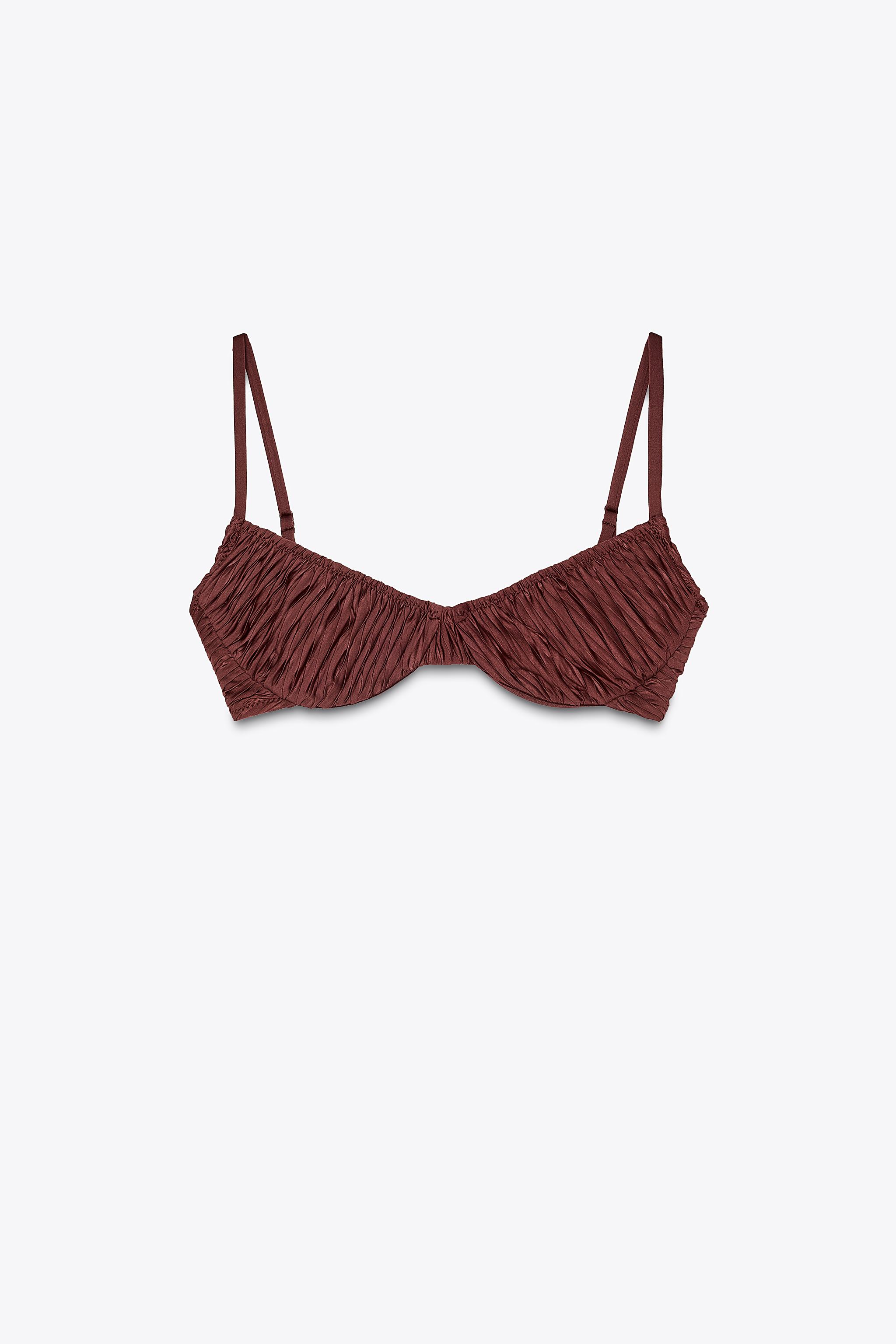 Pleated Underwire Bikini Top
