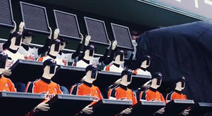 South Korea has robots to cheer at its baseball games