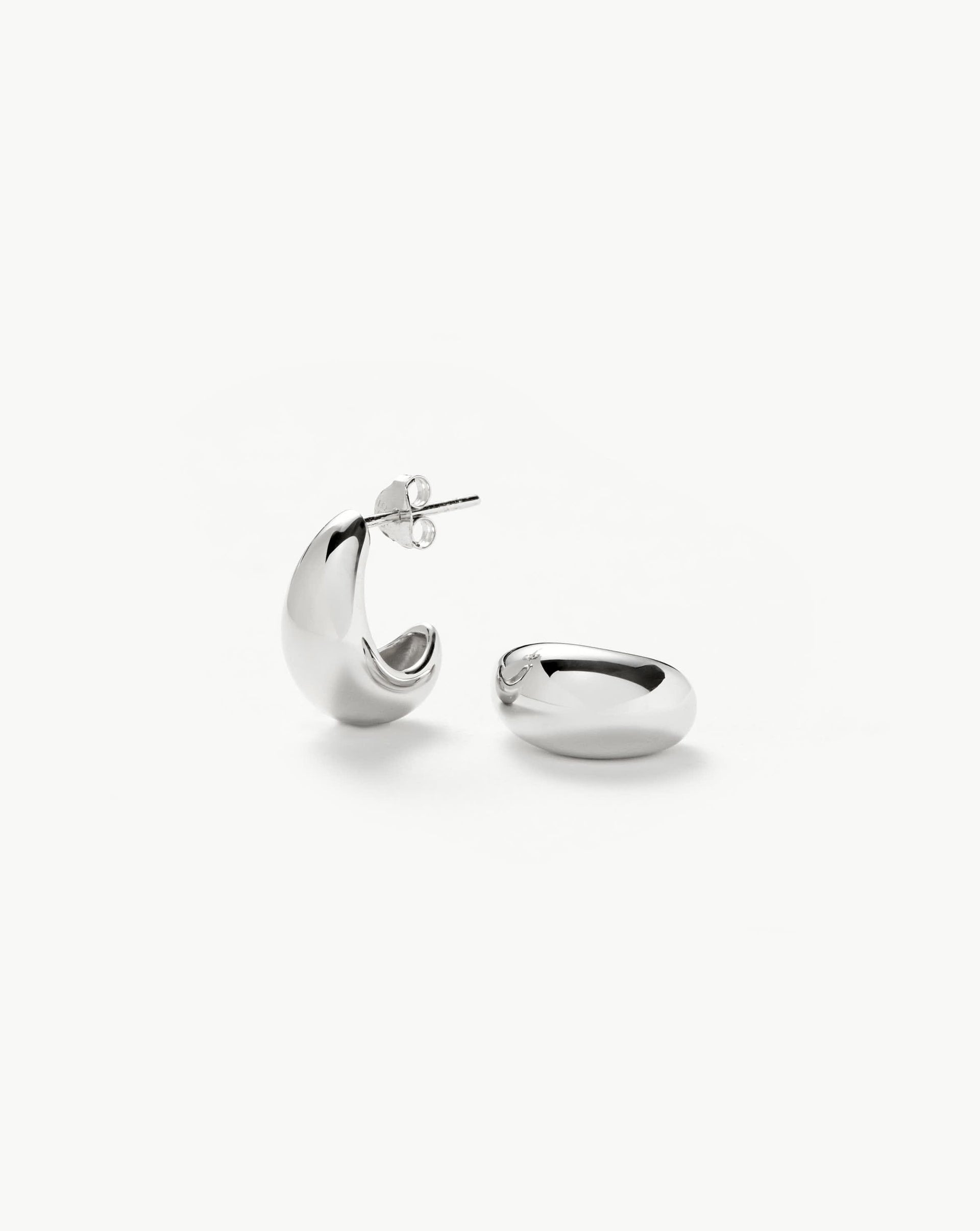 Savi Dome Mini Hoop Earrings | Sterling Silver - Sterling Silver