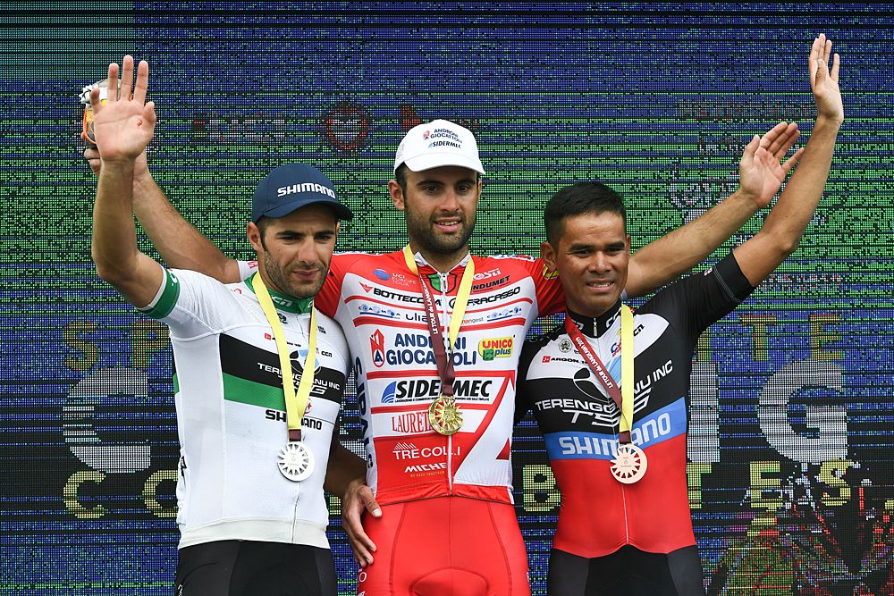 Matteo Pelucchi (Androni Giocattoli-Sidermec) wins stage 6 at the Tour de Langkawi