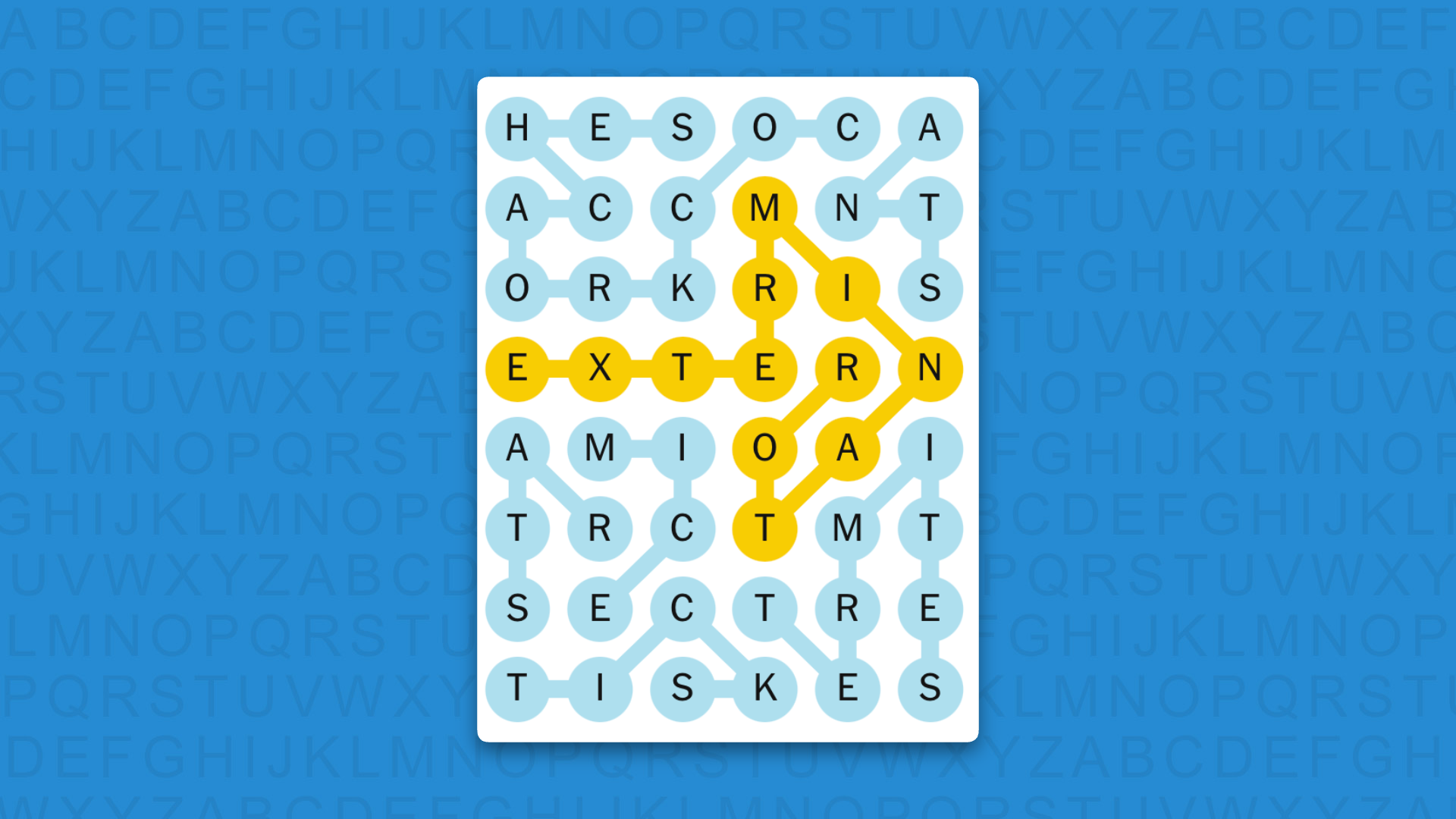 NYT Strands answers for game 968 on a blue background