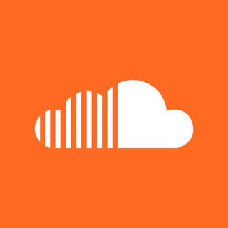Orange and white Soundcloud cloud logo 