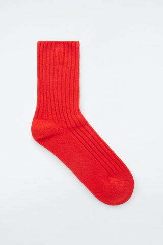 Ribbed Cashmere Socks