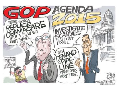 Political cartoon GOP Congress agenda