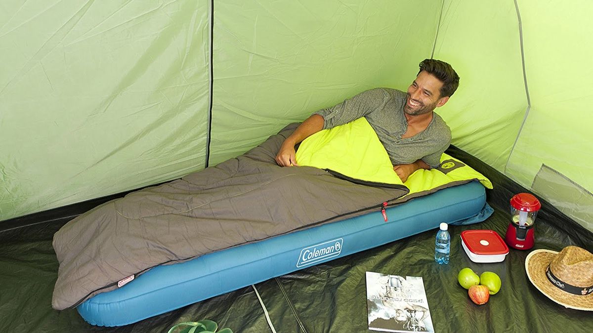 decathlon inflatable camp bed