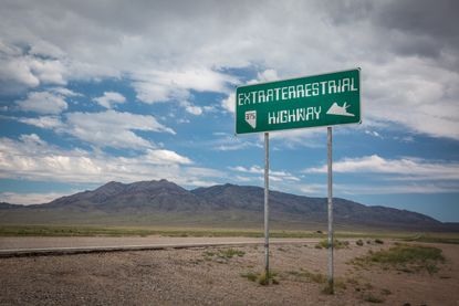 The top-secret military base, Area 51, is located near a route named Extraterrestrial Highway in 1996.