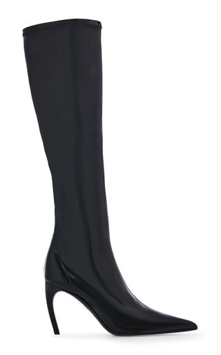 Bri Faux Patent Leather Knee Boots