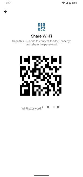Android 10 Wi-Fi QR code