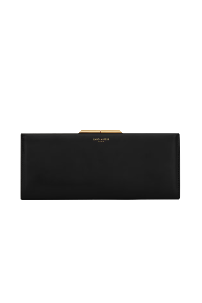 Saint Laurent, Midnight Small Clutch in Smooth Leather