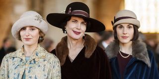 Elizabeth McGovern, Michelle Dockery, and Laura Carmichael in Downton Abbey