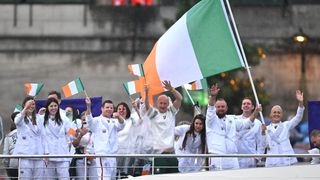 The irish Olympics team, including flag bearer Shane Lowry, during the Opening Ceremony