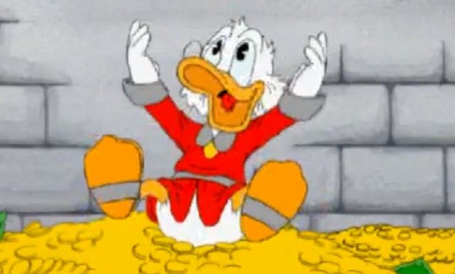 Uncle Scrooge looking pretty pleased.